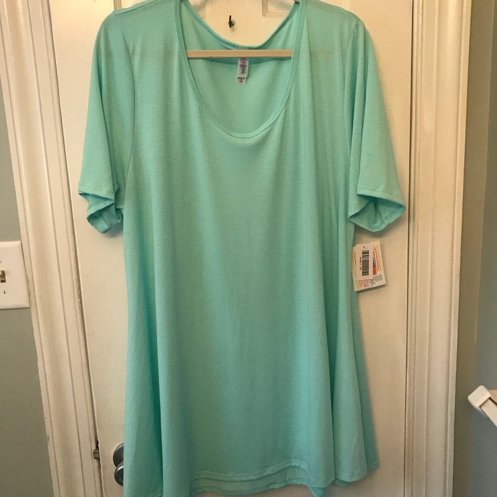Lularoe light teal perfect t 3xl BNWT